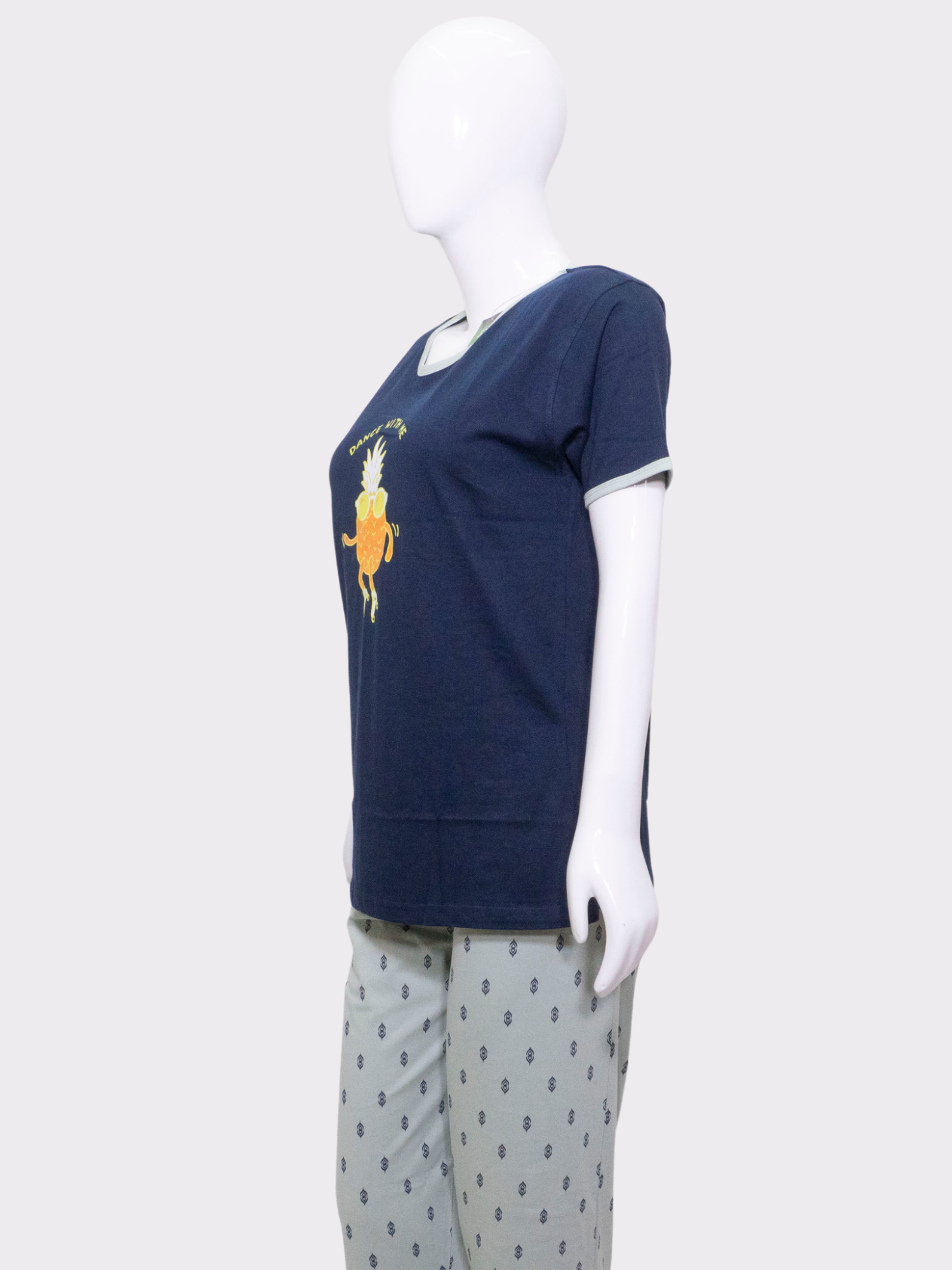 Night Suit Set - Blue Gray & Mute Green