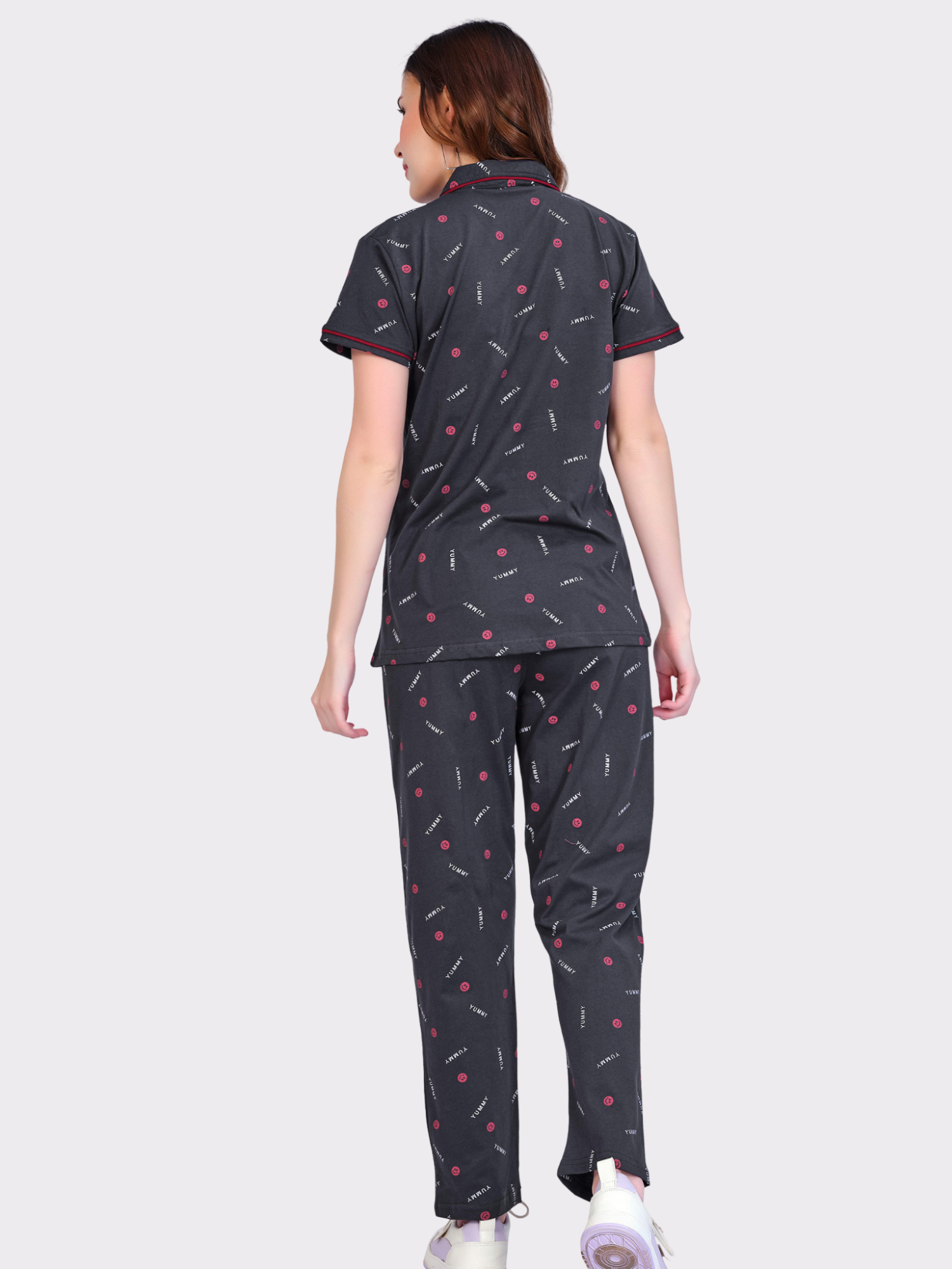 Night Suit Set - Collar Neck - Yummy