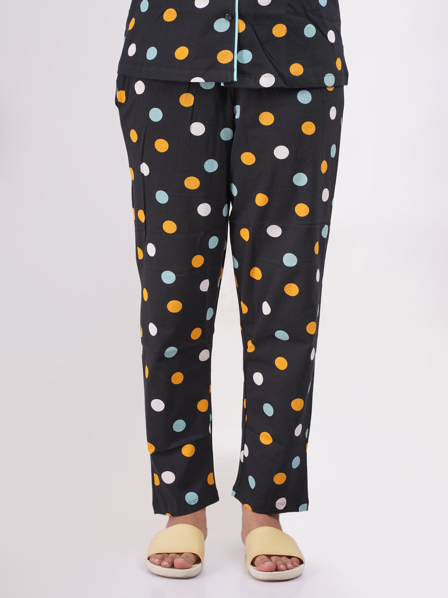 Night Suit Set -Black Dots-23