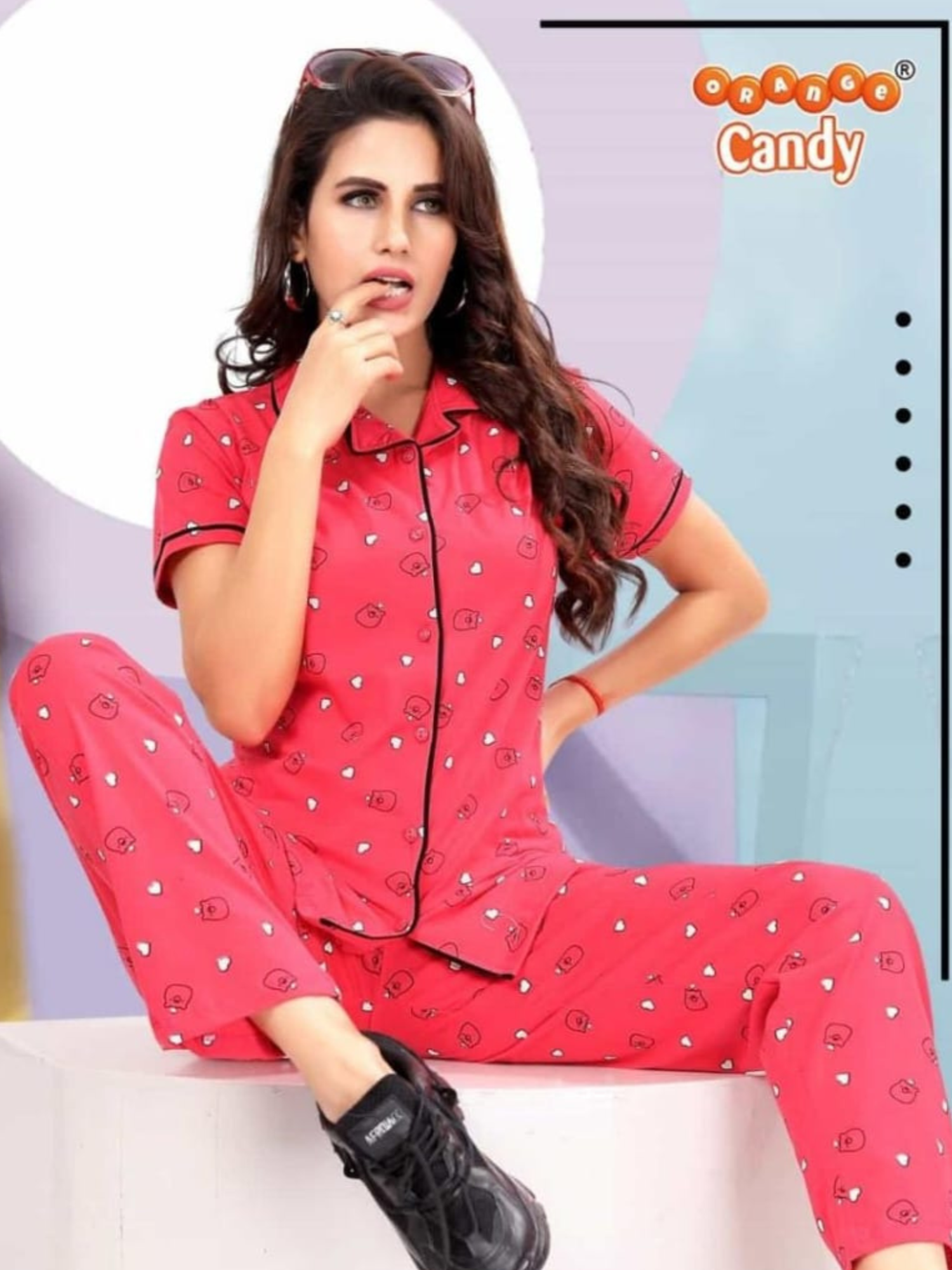 Night Suit Set -Love & Teddy-Candy-15