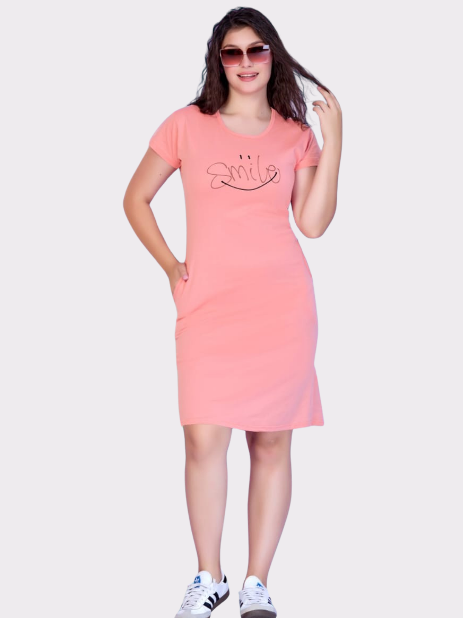 Short Nighty by Orange Candy – Breathable & Relaxed Fit - Peach/30