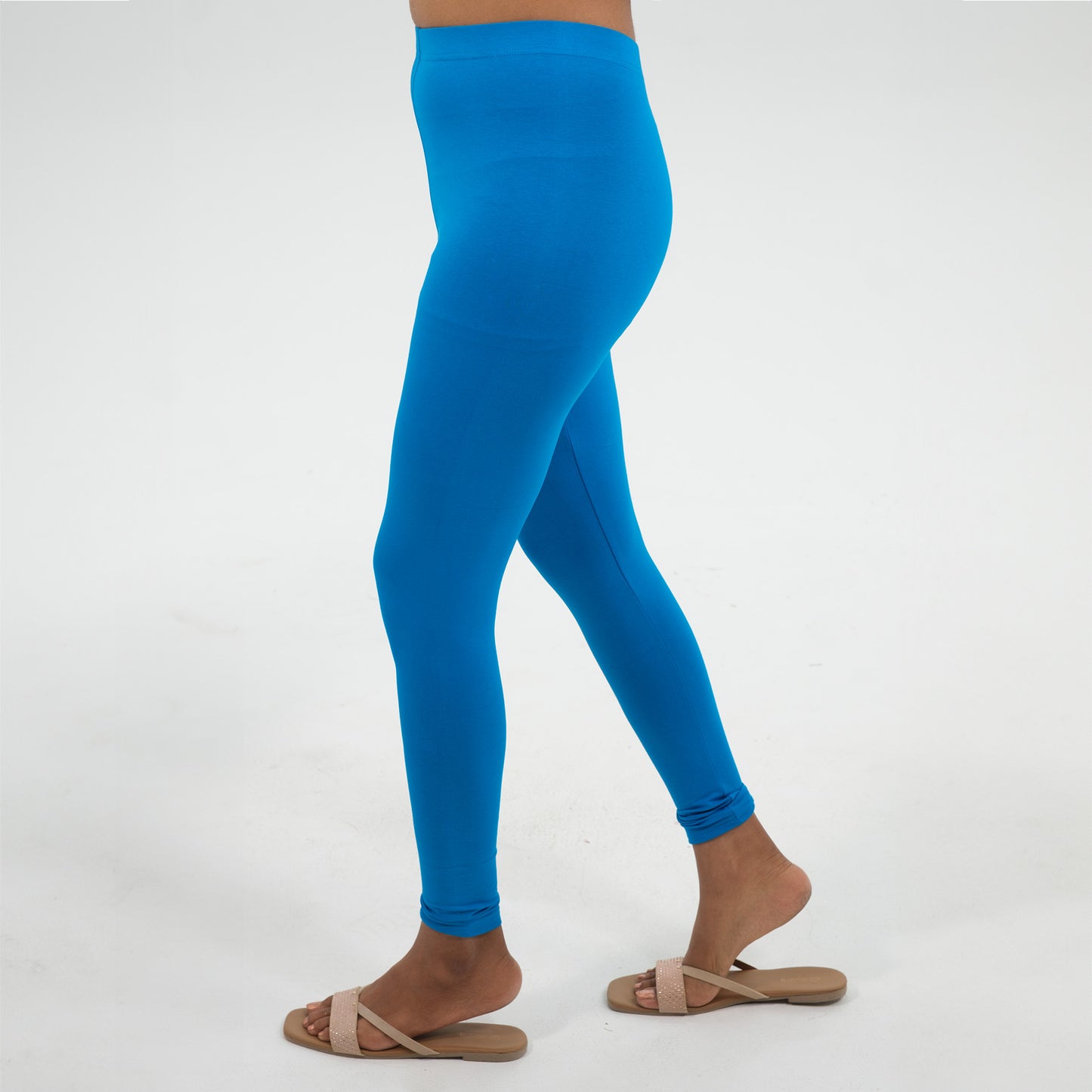 Ankle-Length Leggings |Cerulean Blue