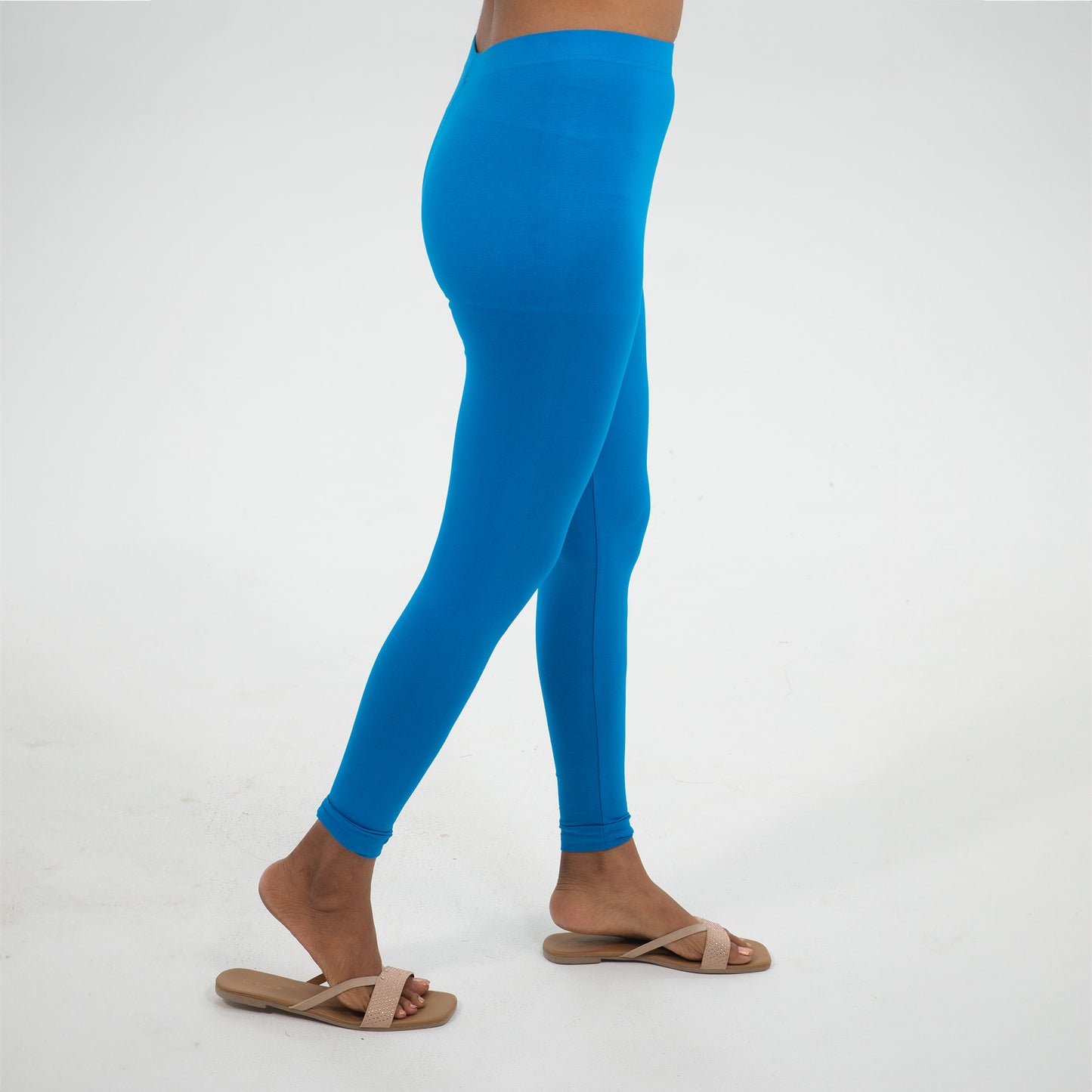Ankle-Length Leggings |Cerulean Blue
