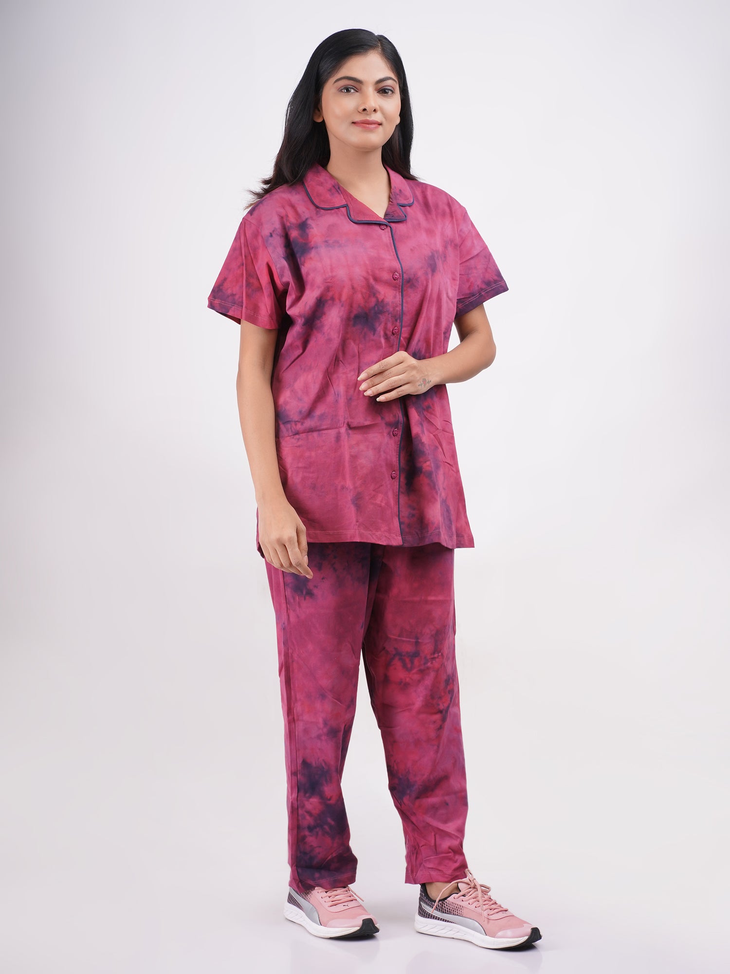 Night Suit Set - Red Palette-Candy