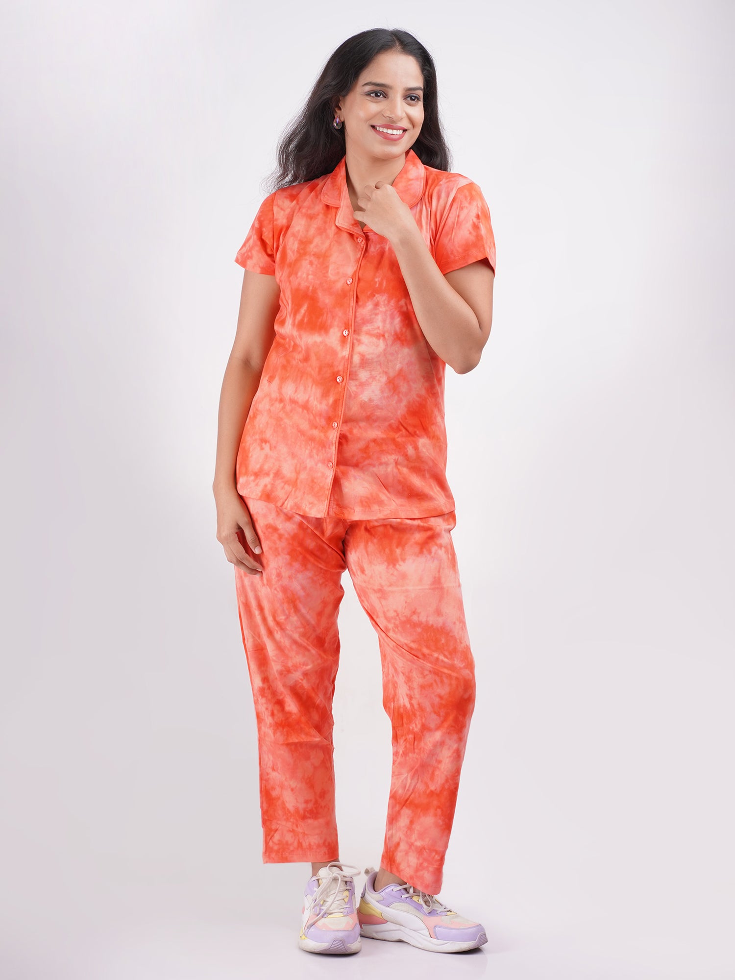 Night Suit Set - Orange Palette-Candy