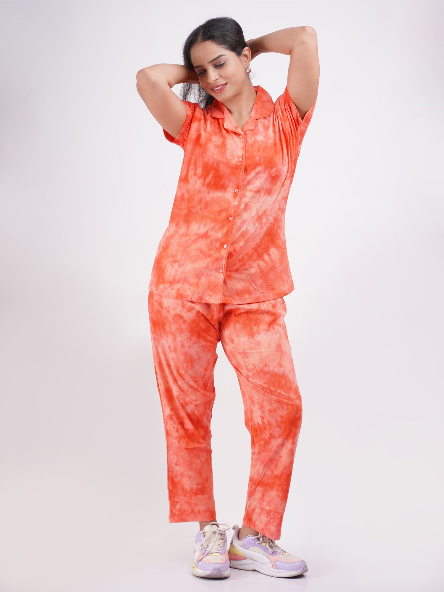 Night Suit Set - Orange Palette-Candy
